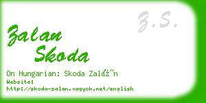 zalan skoda business card